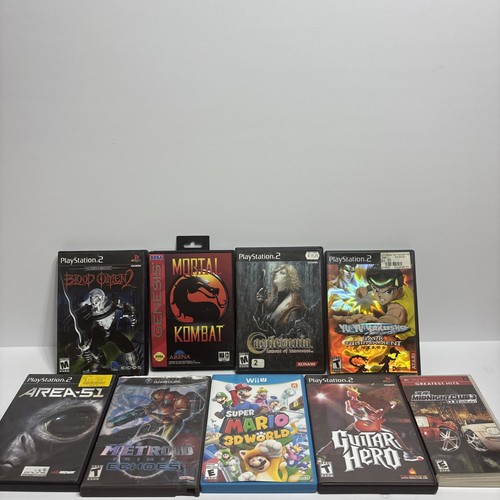 Video Game Lot Sega Genesis, Ps2, GameCube, Wii U And PSP