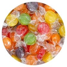 Assorted Fruit Hard Candy Bulk Bag - Individually Wrapped Sweets Mix