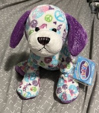 RARE Webkinz Peace Out Puppy Plush HM693 NWT w/Sealed Unused Code