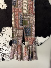 Queen Diva Multicolor Geometric Floral Polyester Spandex Pants Regular 12 boho 