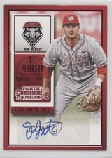 2015 Panini Contenders Prospect Ticket Red Foil DJ Peterson #5 Auto 6n2