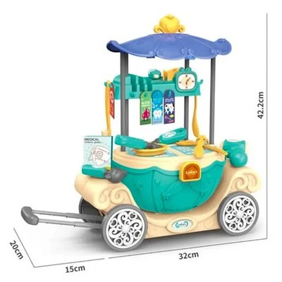 Klinik Schreibtisch Arzt Werkzeuge 6 in 1 Multifunktionales Spielset Trolley Spielzeug
