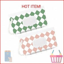 FEBSNOW 2 Pack Baby Wipes Dispenser Holder, Portable Refillable Baby Wet Wipes P