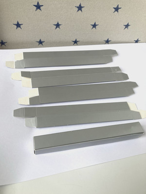 Ballpoint Fountain Pen Holder Cardboard Box Gift Case Lot of 5 Grayish Silvery
