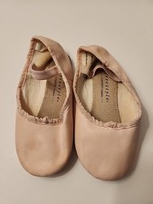 Ballet Freestyle Danskin Pink Slippers Shoe Childs SZ 12 Dance Leather Sole