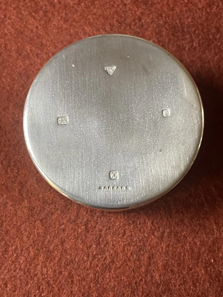 Pote de bugigangas Asprey & Garrard prata HM London 1997 na caixa original pesa 56,78 g - Imagem 3 de 4
