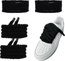 Thick Rope Shoe Shoelaces for Air Force 1, Cotton Chunky Twisted Replacement