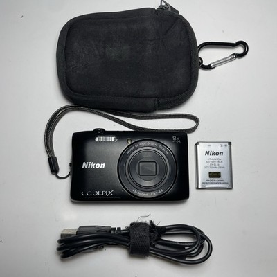 Nikon Coolpix S3600 20.1MP Compact Digital Camera Tested+ Charger, Battery, Case