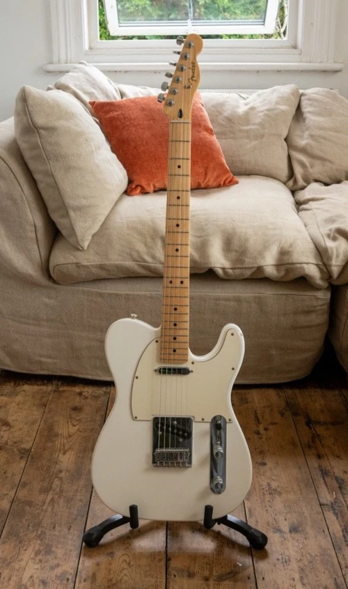 Fender Telecaster Electric Guitar – Polar White– Good Condition - (2022), photo 1 of 5