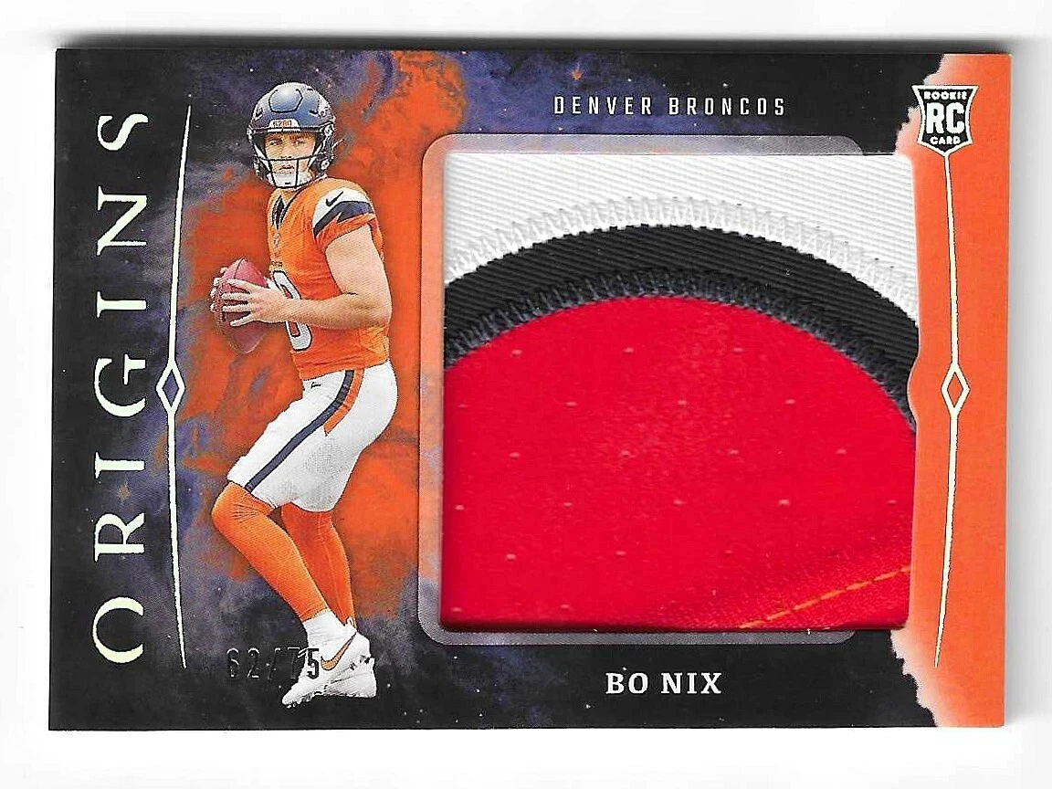 Bo Nix Panini Origins Rookie Jumbo Jersey #RJJBNI Base