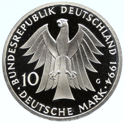 1994 G Germany JOHANN GOTTFRIED HERDER Vintage Proof Silver 10