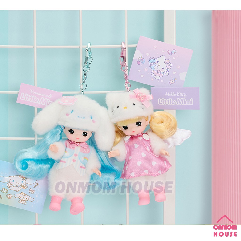 Sanrio Characters x Little Mimi 5 Type Figure Doll Keyring Korean
