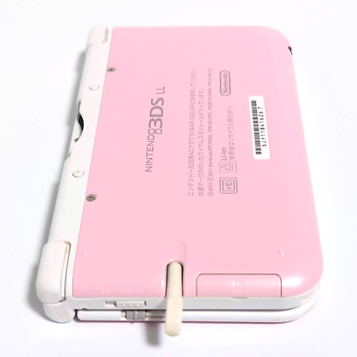 Nintendo 3DS XL LL Console Pink w/Box Manual Adapter SD Card Game