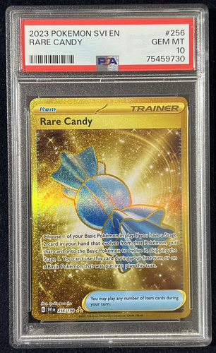 2023 POKEMON SCARLET & VIOLET RARE CANDY HYPER RARE #256 -- PSA 10 (GEM MINT)