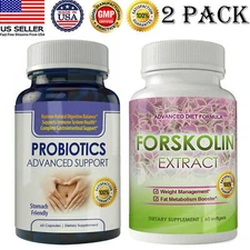 Probiotics Digestive Health Immune Supplement Forskolin Extract Weight Loss Pill