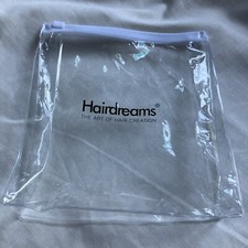 New Clear BAG Cosmetic Hairdreams Zip Lock Bag Transparent 15.5 x 17 x 4 cm
