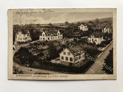 AK Emmedingen Villenkolonie b. d. städt. Anlagen 1921 