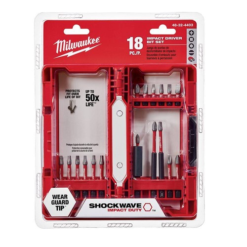Milwaukee 48-32-4403 SHOCKWAVE 18-PC Impact Driver Bit Set