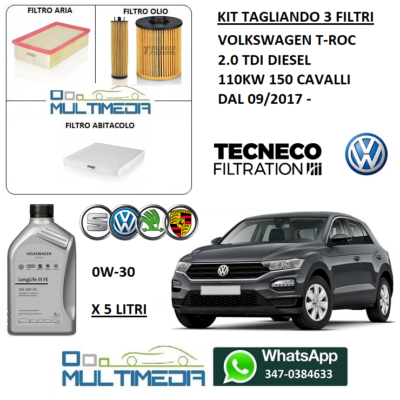 Tagliando Compatibile Con VW Tiguan 2.0 TDI 110 Kw Diesel 2016 - Foto 11