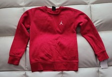 Air Jordan Brand Solid Red Jump Man Kids Sweat Shirt Size Youth Medium