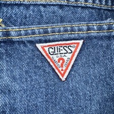 Vtg GUESS USA Denim Skirt High Waisted Blue 80's sz 30, SO30 