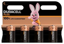Duracell Plus C Batteries 4 Pack Long Lasting Power & Performance Garunteed LR14