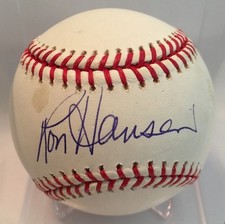 Ron Hansen Signed Rawlings Baseball OMLB MLB Hologram COA