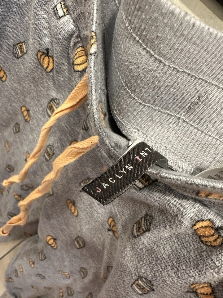 Jaclyn Smith Otoño Pijama Pantalones Talla S Jogger Estilo Café Calabaza Latte Foto 4 de 4