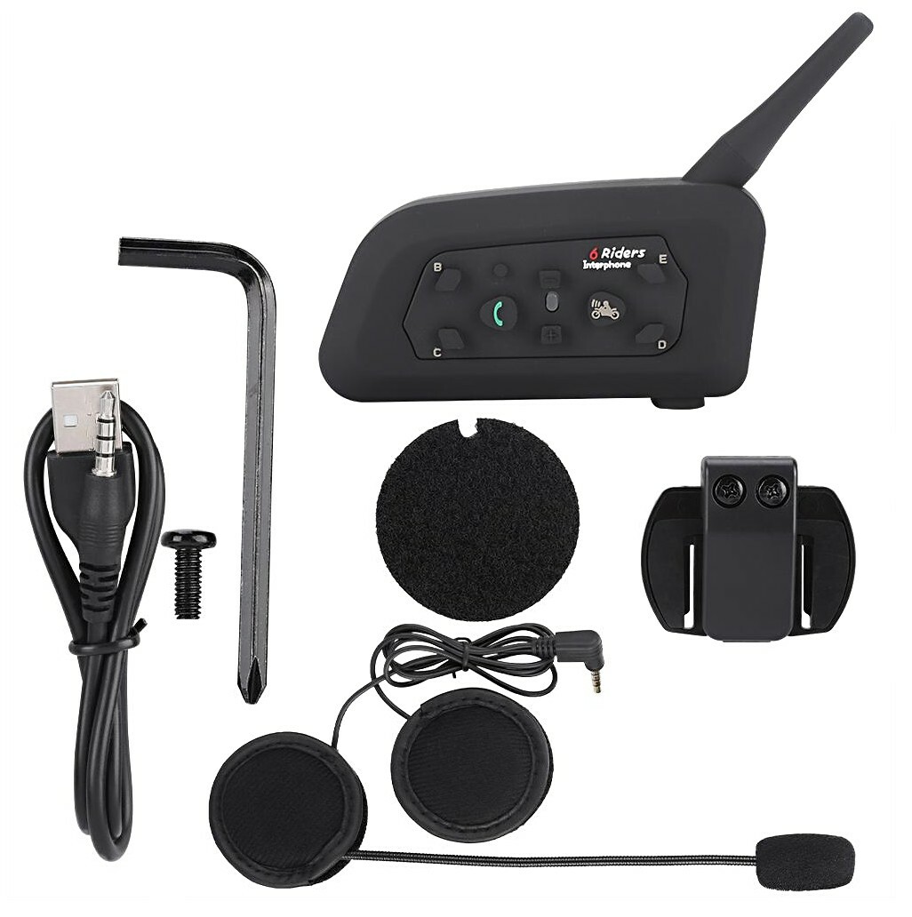 Motorcycle helmet intercom Bluetooth with headset Tourtecs IK6