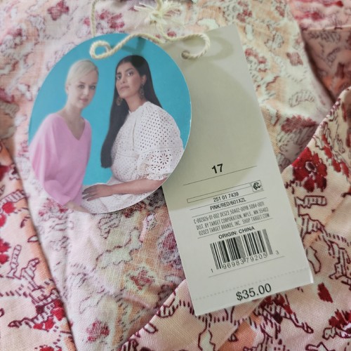 Rhodes × Target Womens Floral Print Linen Blend Short Sleeve Mini Dress Size 17 - Picture 6 of 6