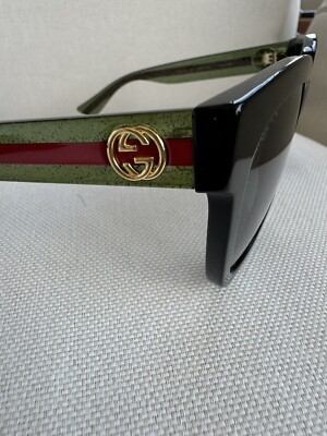 Gucci GG0036S 002 54 Womens Square Sunglasses with Black 