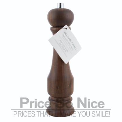 Williams Sonoma 9'' Traditional Walnut Salt Mill MSRP $85 Grade B