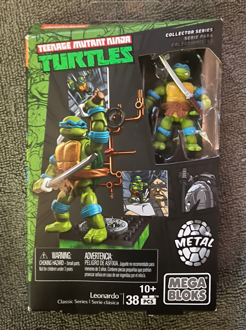 Mega Bloks Teenage Mutant Ninja Turtles Collector Metal Leonardo Mini Figure Set