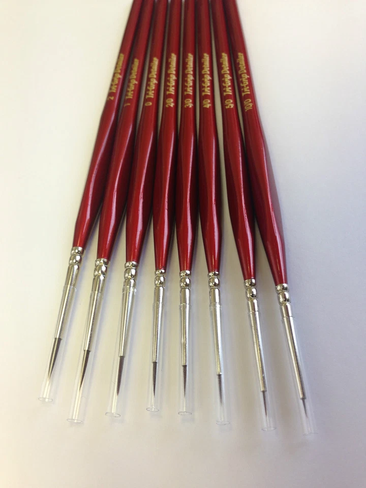 pinceles de pintura modelo, warhammer airfix pintor del ejército etc triple agarre sensación de comodidad Foto 3 de 4