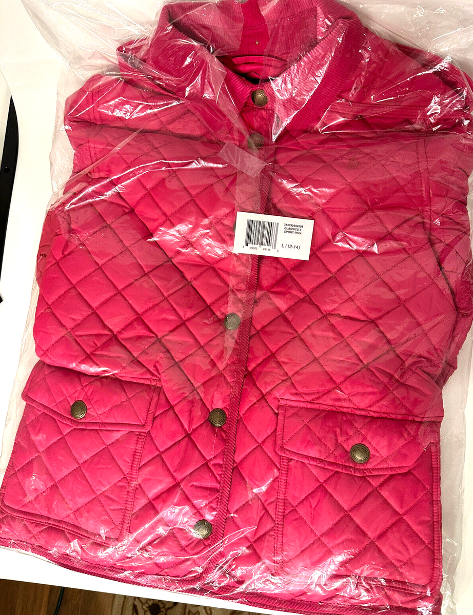 Polo Ralph Lauren Big Girls L (12-14) Pink Barn Jacket Water