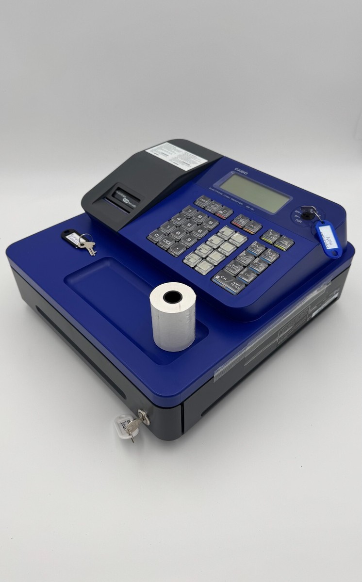 Casio SE-G1 Electronic Cash Registers W/ Keys (Tested) (Blue