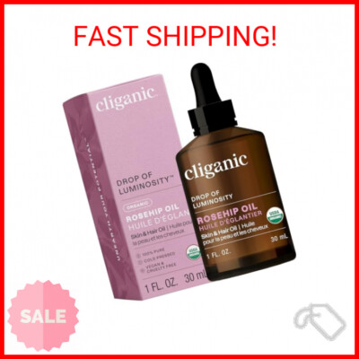 Cliganic Organic Rosehip Seed Oil For Face 100 Pure Natural Cold 