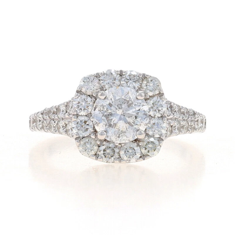 Neil Lane Diamond Halo Engagement Ring White Gold 14k Round