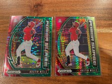 Austin Wells 2020 Panini Prizm Power Surge SP Yellow Green Hyper + Pulsar Holo