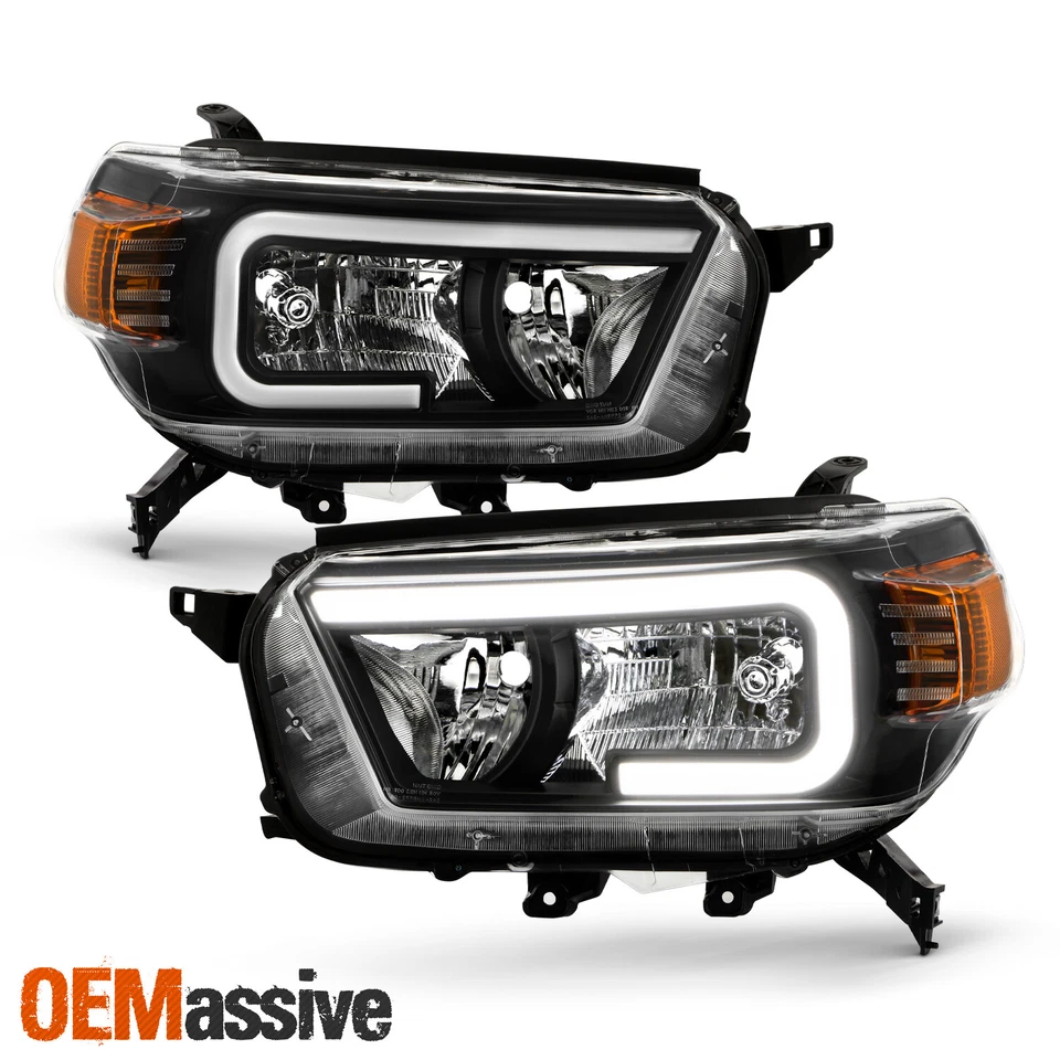 Par de faros negros izquierda+derecha para Toyota 4Runner 2010-2013 barra tubo en C 10-13 Foto 2 de 4