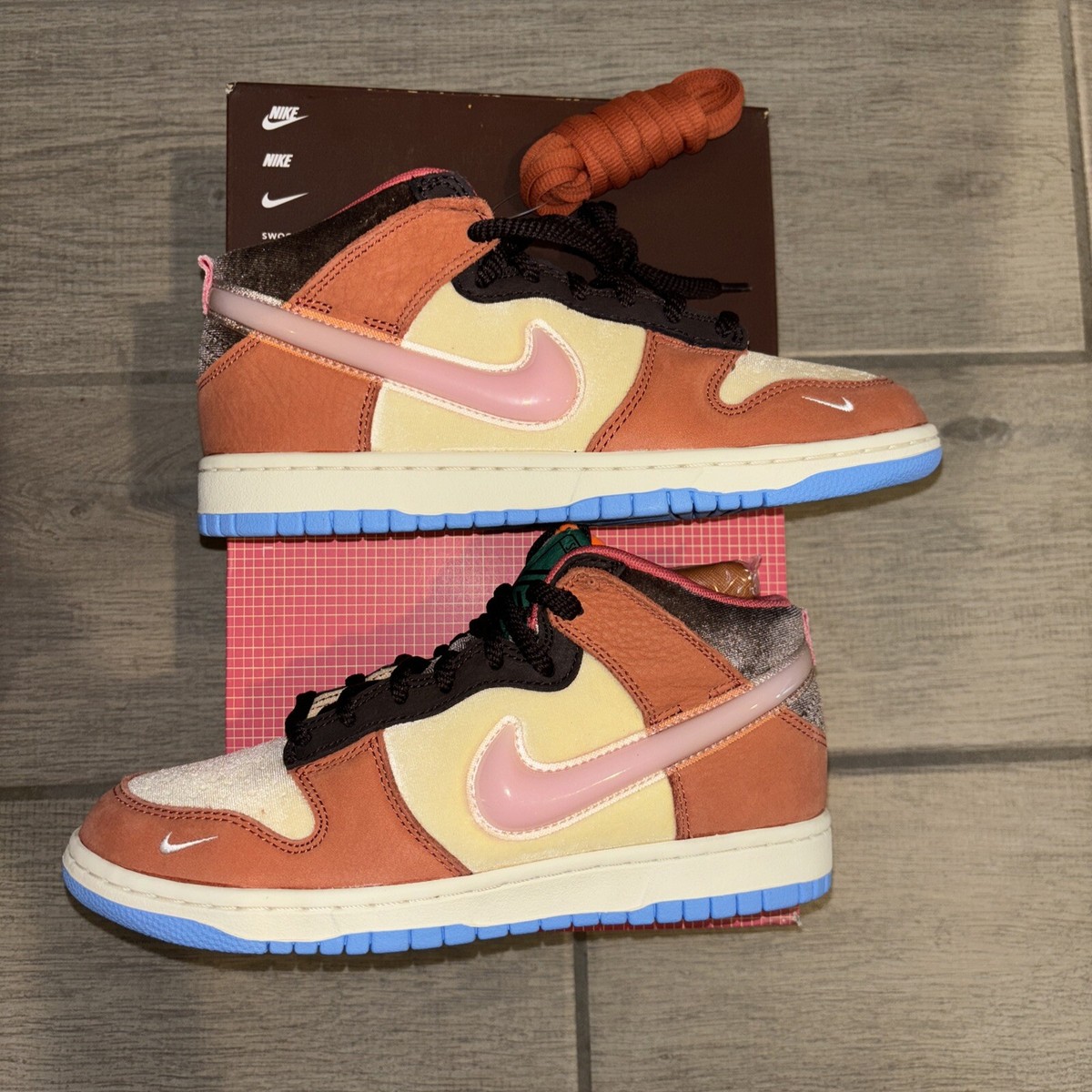 Nike Social Status x Dunk Mid Chocolate Milk Free lunch size 6 Men's/7.5 Women's 195244313280| eBay