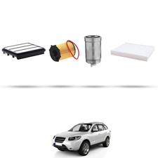HOFFCAR Kit tagliando - 4 filtri compatibile con Hyundai Santa FE II 2.2 CRDi 11