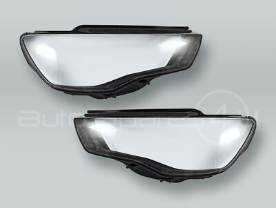 Headlight Lens Headlamp Glass PAIR fits 2015-2016 AUDI A3