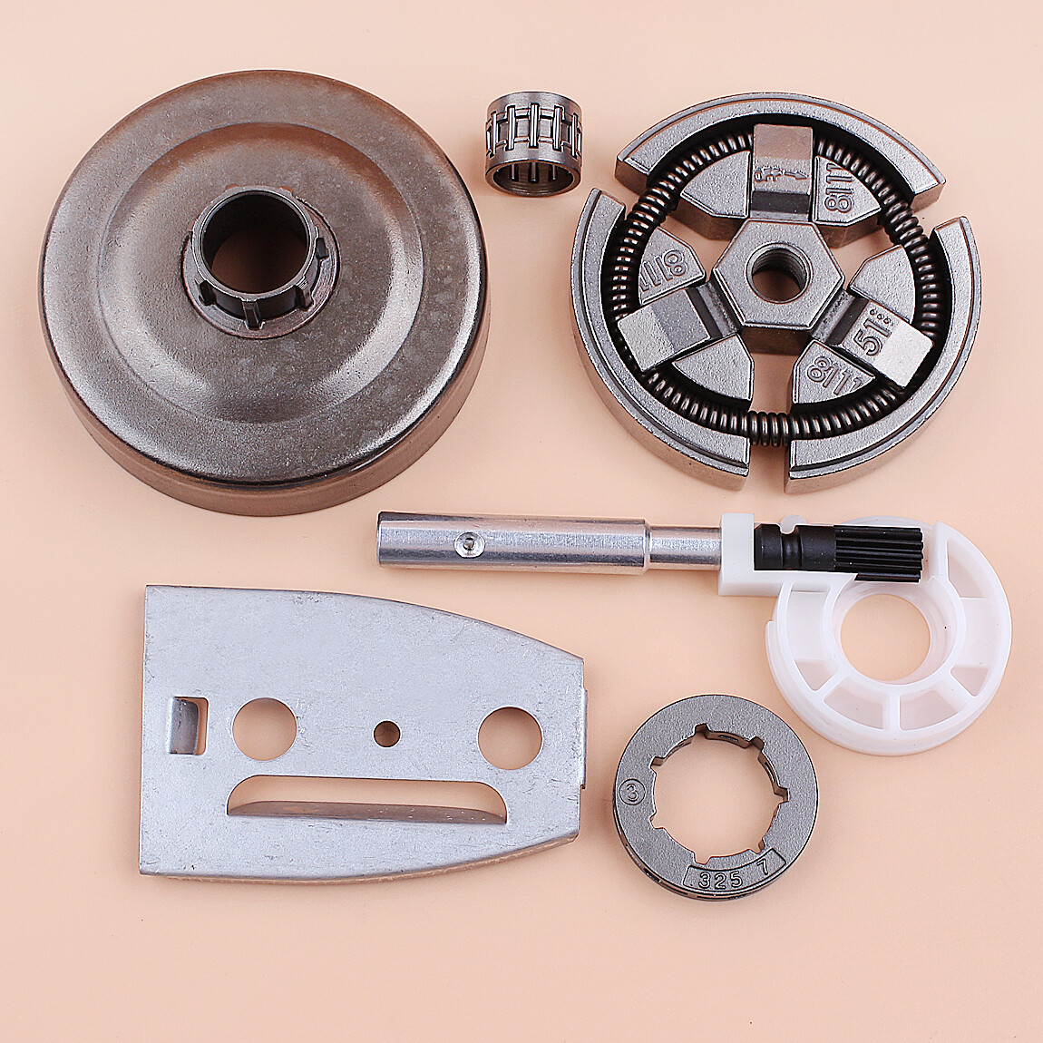 Husqvarna Chainsaw Clutch Drum Rim Sprocket Oil Pump Kit 55 51 254 50 .325-7-image