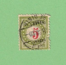 Portommarke Schweiz,1883/1908,5C.ZiffernzeichnungMi.17,gestempelt, Zust.s.Scan