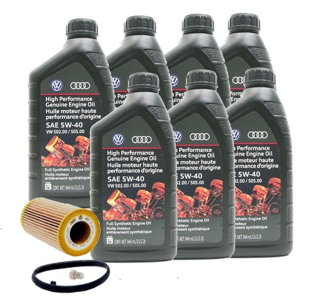 Genuine 5W-40 Oil Change Kit For Volkswagen Beetle Golf Jetta Passat