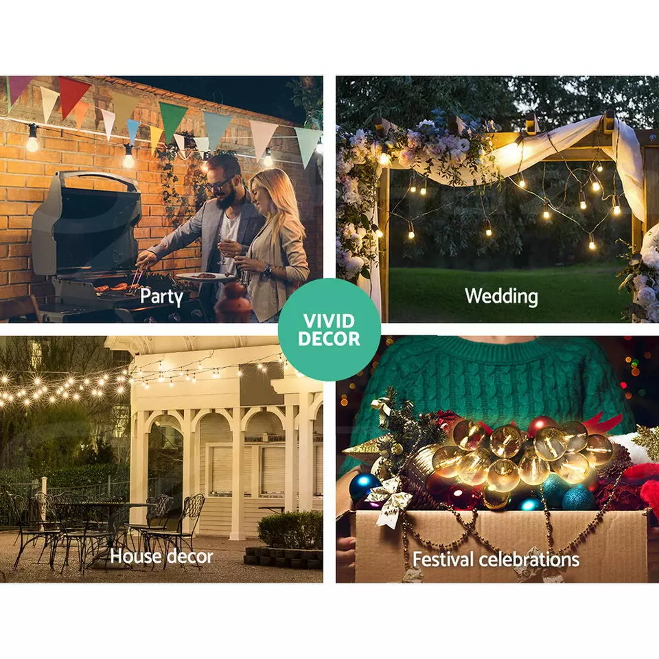 Jingle Jollys 14M-95M LED Festoon String Lights Christmas Outdoor Wedding Party - image 2 of 4