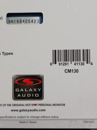 Galaxy Audio CM-130 Check Mate SPL Messgerät S/N 160405423 Neu im Karton - Bild 3 von 3