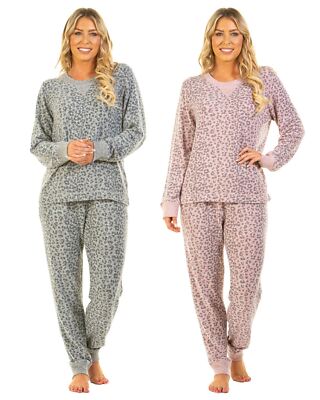La Marquise Cloudknit Pyjama üppiger Leopard Langarm super weich Pyjama Set