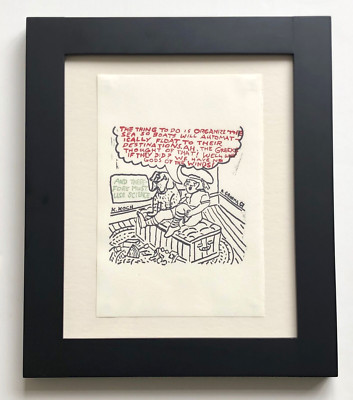 Red Grooms Untitled 1967 Hand Signed Dated Rubber Stamp Limited Edition Framed